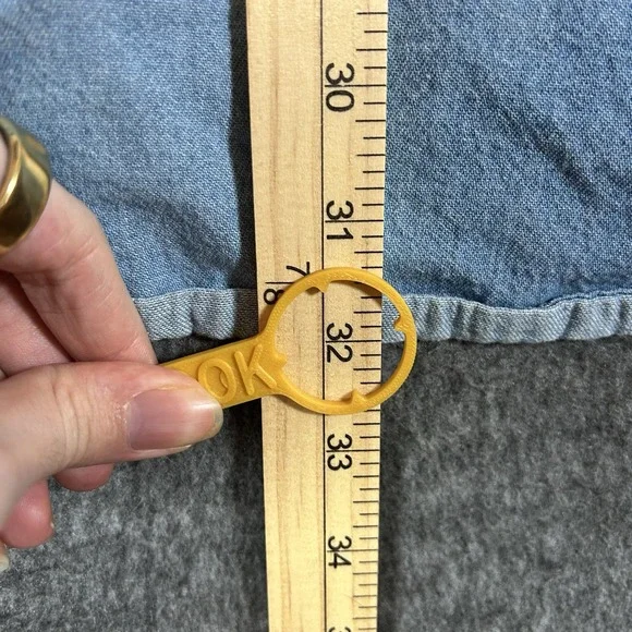 Mustang Shirt Adult 2XL Blue Denim Joe Blow Classic Car Ford Long Sleeve Shacket - Picture 10 of 10